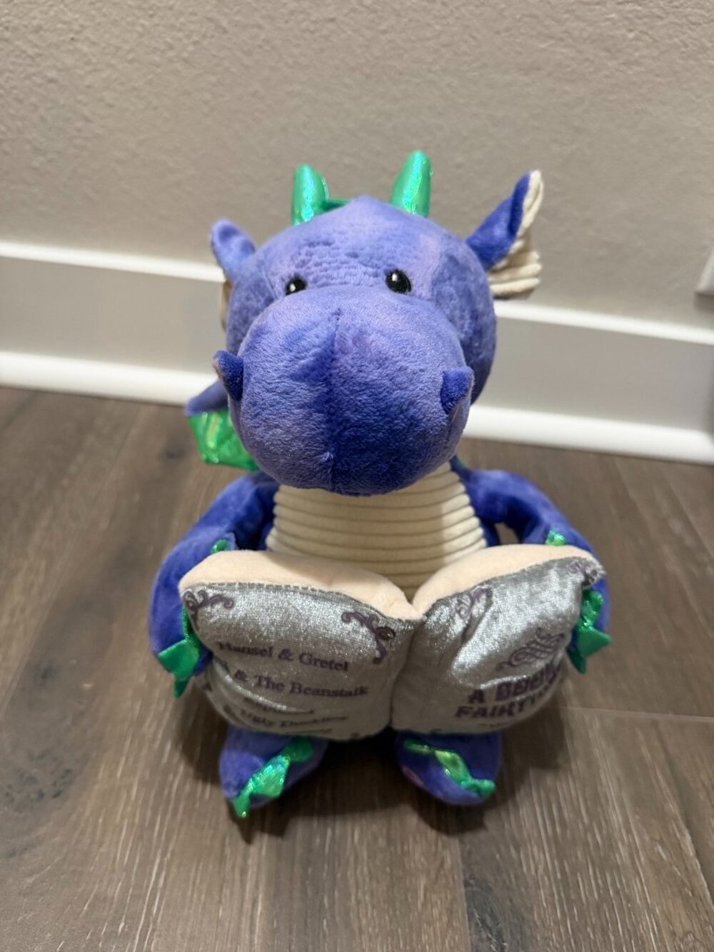 Cuddle Barn Dalton the Storytelling Dragon Purple Plush